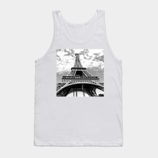 travel wanderlust black white french paris eiffel tower Tank Top